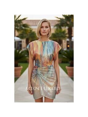 In the Mood For Love Tollero Sequin Mini Dress XS NEW